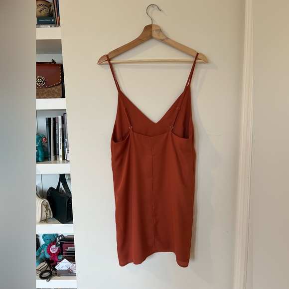 Rust Mini Slip Dress - Small - Picture 2 of 2
